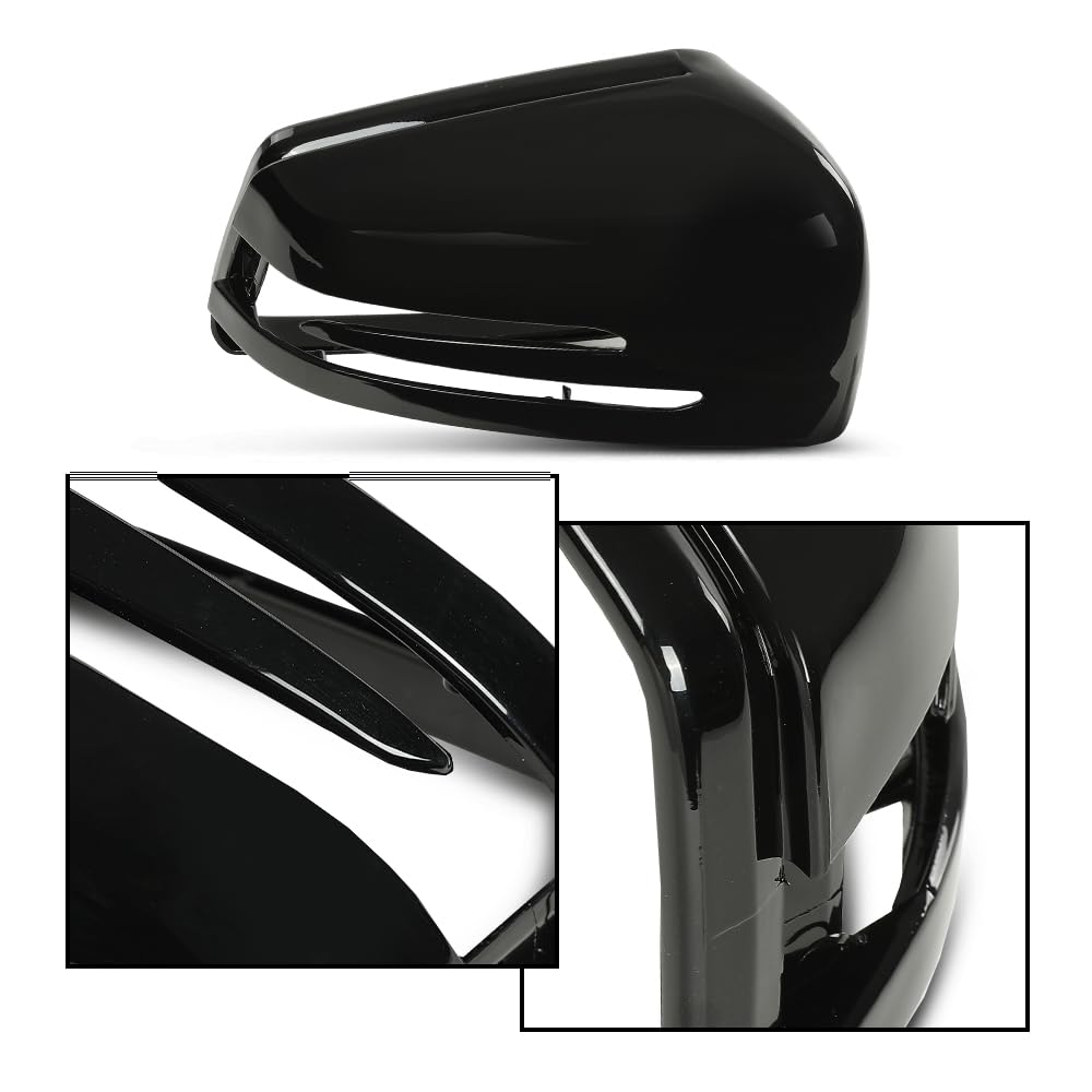 G-PLUS Mirror Cover Caps Housing Compatible with Benz S-Class W221 2011-2013/Fit Benz C-Class W204 2011-2014/Fit Benz CLS C218 2014-2018/Fit Benz GLA X156 2014-2020 A2128100164, A2128100264