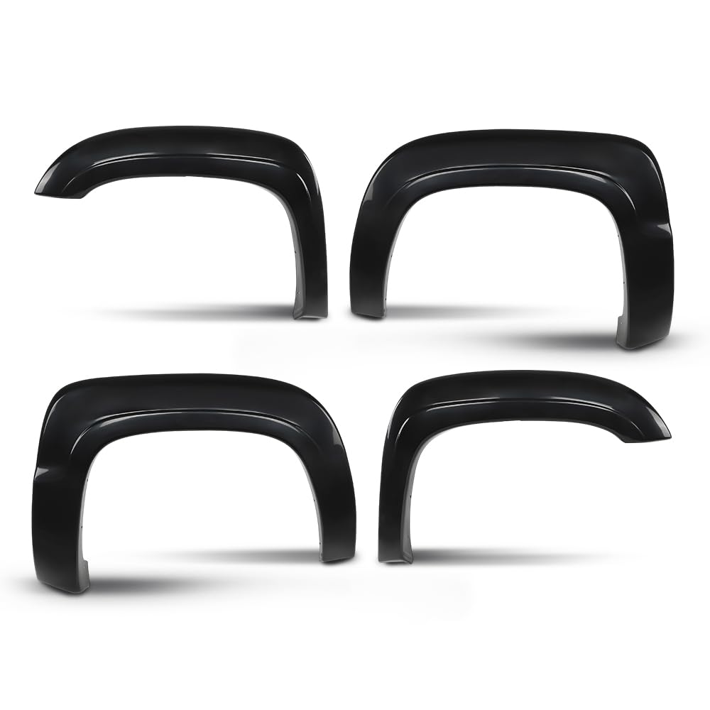 G-PLUS Fender Flares 4PCS Paintable Compatible with Chevy Avalanche 2007-2013 Black