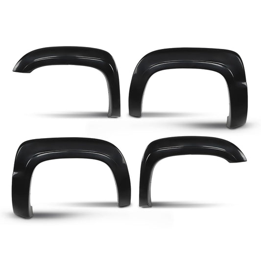 G-PLUS Fender Flares 4PCS Paintable Compatible with Chevy Avalanche 2007-2013 Black