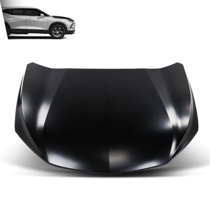 G-PLUS Front Hood Panel Iron Compatible with Chevy Blazer 2019-2024 Black