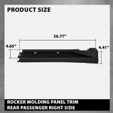 G-PLUS Rear Rocker Molding Panel for Jeep Compass 2011-2017 Side View