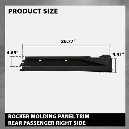 G-PLUS Rear Right Side Rocker Molding Panel Trim Compatible with Jeep Compass 2011-2017 5116128AC, 05116128AC