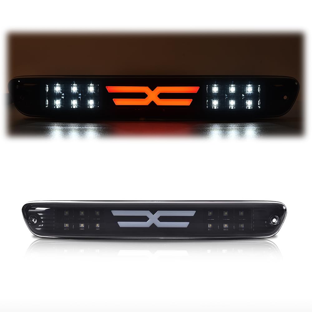 G-PLUS LED Third Brake Light Compatible with Chevy Colorado/GMC Canyon 2004-2012, Fit Isuzu I-Series 2006-2008 3rd High Mount Cargo Lamps, Smoky Lens Black Housing