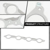 G-PLUS Exhaust Manifold Header Gasket Pair W/Bolts Fit All LS Series Engines (Except LS7),Fits All 1997-2013 Gen 3/4 LS Based V8 551696, 12617944
