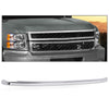 G-PLUS Hood Molding Trim Moulding Chrome Compatible with Chevy Silverado 2500 HD 3500 HD 2011 2012 2013 2014 20963700, GM1235124 Grille Inserts