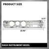G-PLUS Dash Bezel Compatible with 1965 Chevy Chevelle El Camino without A/C Silver