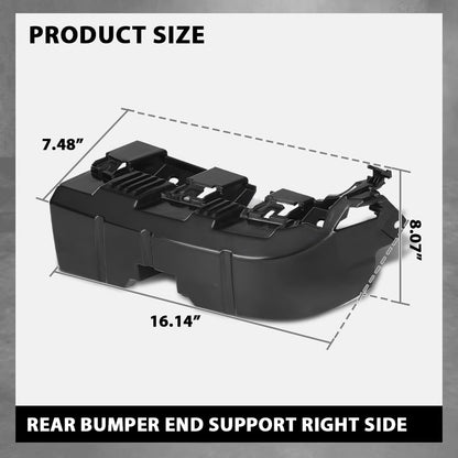 G-PLUS Bumper End Support Right Compatible with Ford Mustang 2018-2023 JR3Z17C947A, JR3Z-17C947-A Black