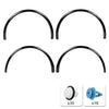 G-PLUS Fender Flares Compatible with Tesla Model Y 2020 2021 2022 2023 2024 Wheel Opening Molding Arch Trim 4PCS Glossy Black