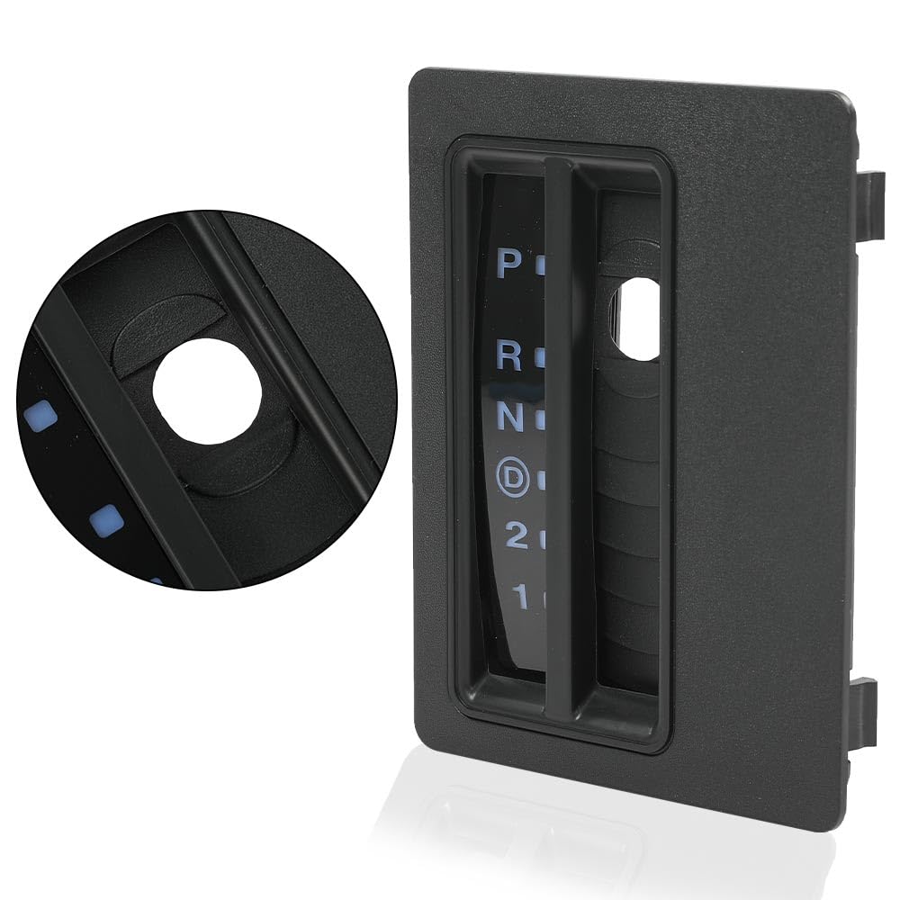 G-PLUS Automatic Floor Shift Indicator Bezel Trim Auto Console Compatible with Jeep Wrangler TJ 1997-2006 06130553 (Black)