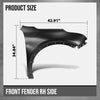 G-PLUS Front Fender Passenger Right Side Compatible with Cadillac XT4 (submodel: Luxury, Premium Luxury, Sport) 2019-2023 84216123, GM1241412 Black