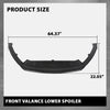 G-PLUS Front Lower Valance Spoiler Black 1pc Compatible with Volkswagen CC 2013-2017 3C88059039B9, VW1093125
