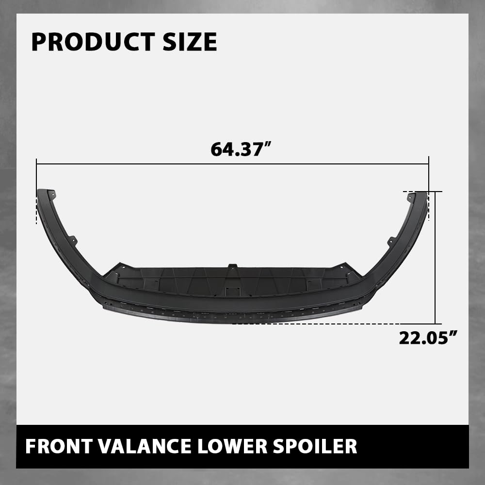 G-PLUS Front Lower Valance Spoiler Black 1pc Compatible with Volkswagen CC 2013-2017 3C88059039B9, VW1093125
