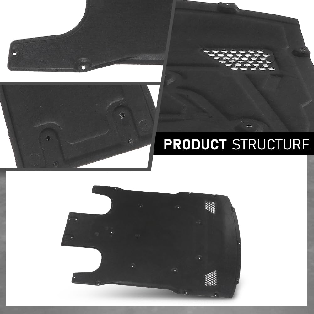 G-PLUS Under Engine Radiator Splash Shield Cover, Compatible with Porsche Panamera 2010-2016, 97050411702, 97050411700