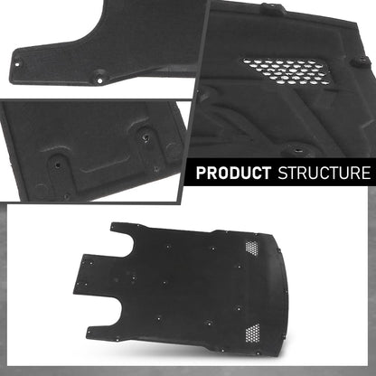 G-PLUS Under Engine Radiator Splash Shield Cover, Compatible with Porsche Panamera 2010-2016, 97050411702, 97050411700
