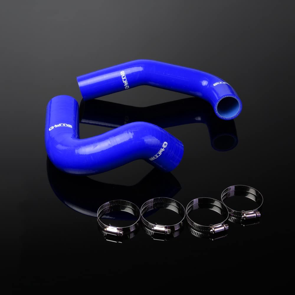 G-PLUS Silicone Radiator Coolant Hose Kit Clamps Fit Compatible With Chevy Small Block 150/210 V8 1955-1957 1956 Blue 2PCS