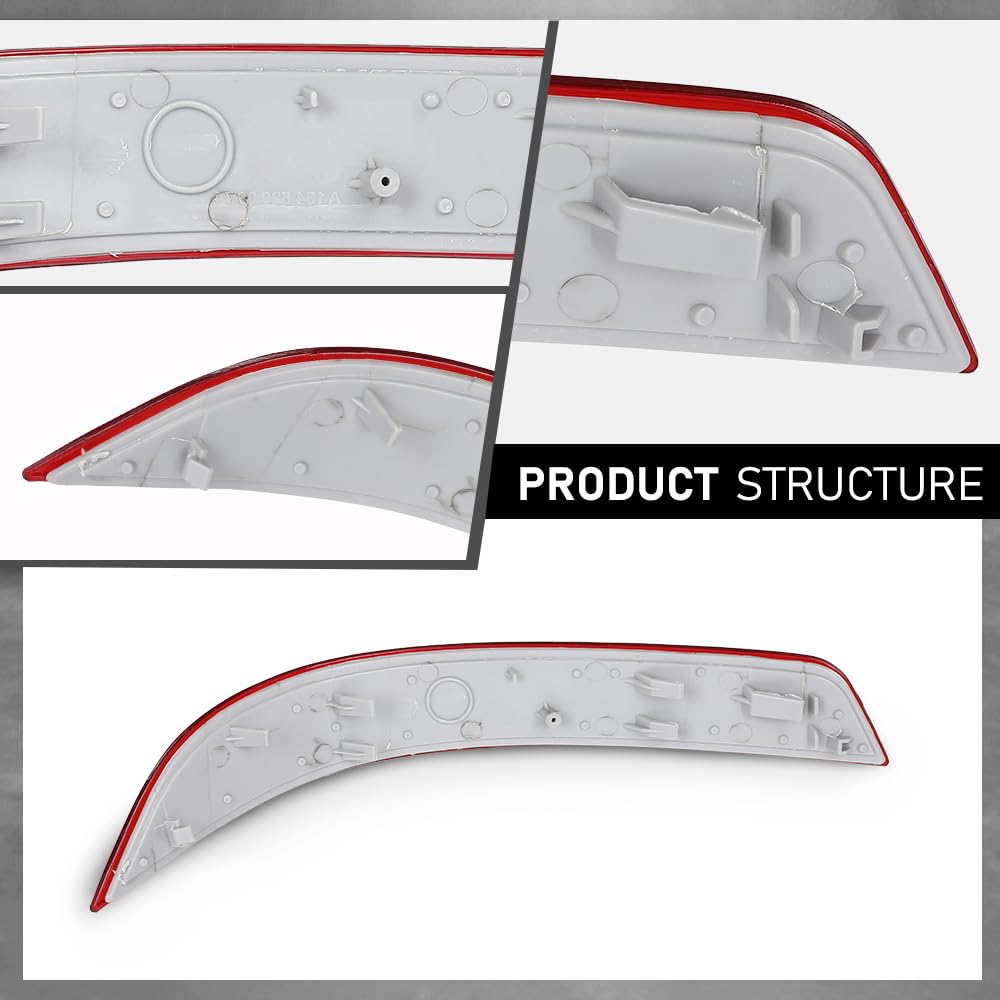 G-PLUS Rear Left Bumper Reflector Light, Compatible with Benz GL-Class X164 GL350 GL450 GL550 2010-2012, 1648201074, 164 820 10 74