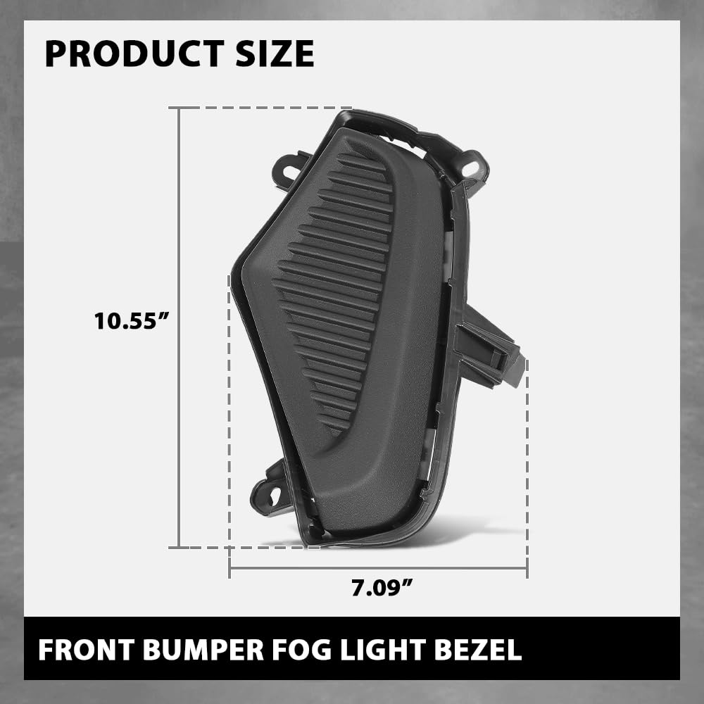 G-PLUS Front Bumper Fog Light Lamp Cover Pair Compatible with Toyota Rav4 2019-2022 TO1038225, TO1039225, 521270R150, 521280R150, 52127-0R150, 52128-0R150 Black