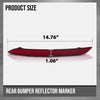 G-PLUS Bumper Reflector Rear Left Compatible with Volvo XC60 2018-2024 31656677 Red