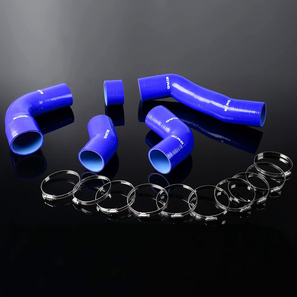 G-PLUS Silicone Intercooler Turbo Hose Kit Clamps Compatible With Toyota Supra JZA80 2JZ 1993-2002 Blue