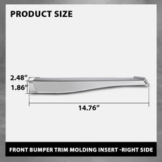 G-PLUS Front Right Bumper Trim Molding for Jaguar XF 2009-2011 Replacement Side View