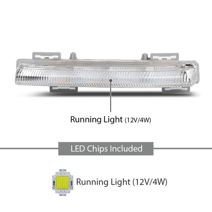 G-PLUS LED Fog Lights Daytime Running Lamps Pair, Compatible with Benz C250 C300 C350 E400 E63 SLK250 SLK300 SLK350 2012-2016, LH & RH 2PCS, 2049069000, 2049068900