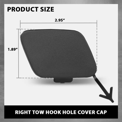 G-PLUS Right Front Tow Hook Hole Cover Cap, Compatible with Audi Q7 2017 2018 2019, Passenger Side, 4M0807241B4W3