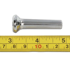 G-PLUS Door Lock Knobs Pair for GM Vehicles 1968-1970 Chrome Ribbed Style Side View