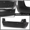 G-PLUS Rear Bumper Cover Compatible with Tesla Model 3 2017 2018 2019 2020 2021 2022 w/Sensor Holes, 1108905S0A, TA1100100, Black
