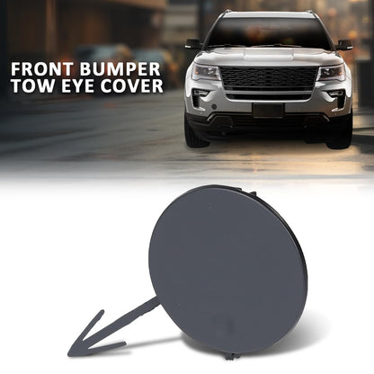 G-PLUS Front Bumper Tow Hook Eye Cover Cap Compatible with Ford Explorer (submodel: Base, Limited, Platinum, Sport, XLT) 2018-2019 JB5Z17A900AB, FO1029104 Black PP