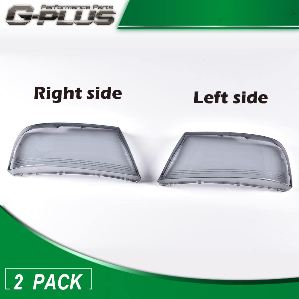 G-PLUS Front Headlight Lens Cover Compatible with 2004-2008 F150/06-08 Lincoln Mark LT, Left & Right Side (Smoky Lens)
