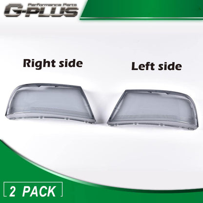 G-PLUS Front Headlight Lens Cover Compatible with 2004-2008 F150/06-08 Lincoln Mark LT, Left & Right Side (Smoky Lens)