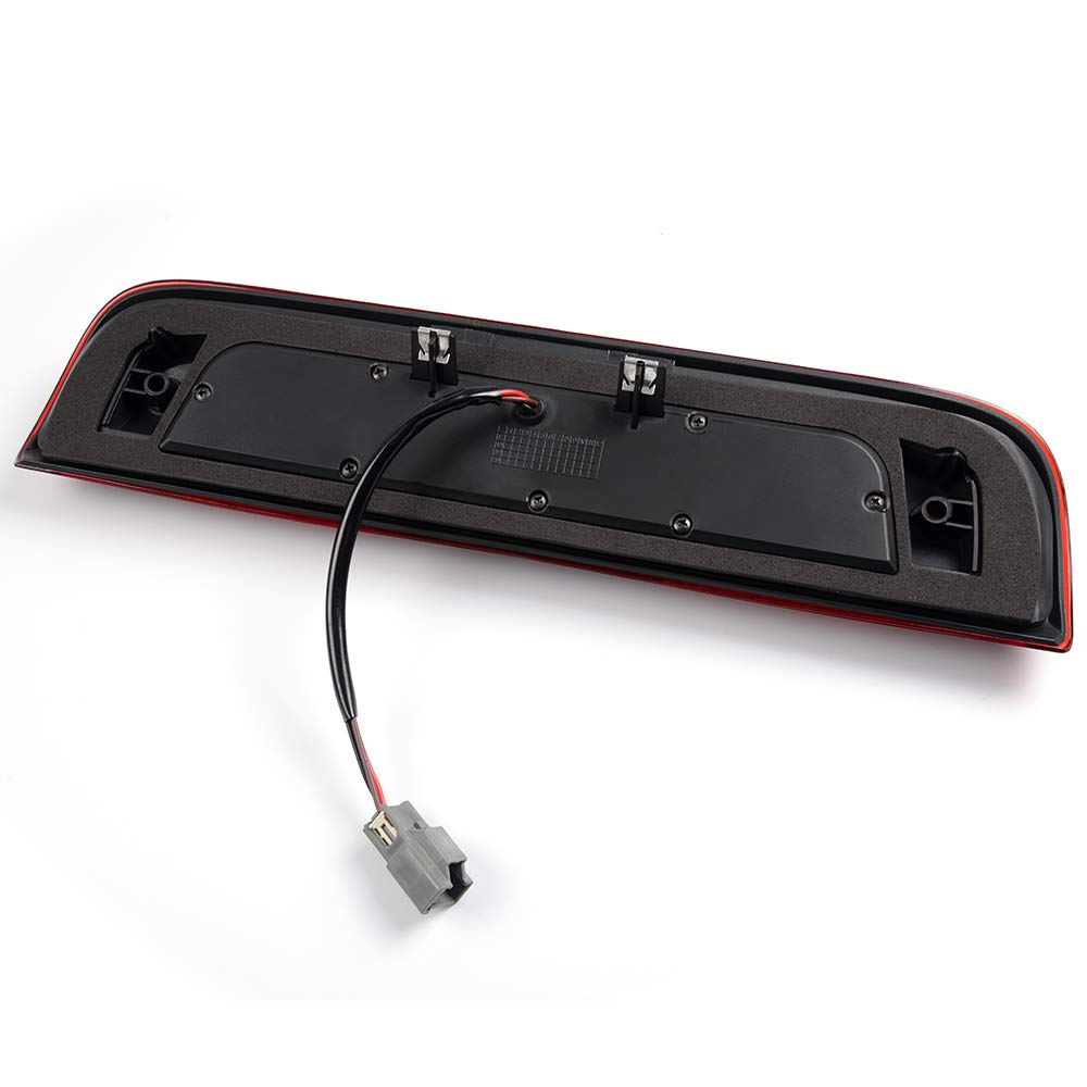 G-PLUS LED 3rd Brake Lights, Compatible with Chevy Silverado/GMC Sierra 1500 2500HD SILVERADO 3500/3500HD 2014-2018 Third Brake Light Cargo Lamps Black Housing Red & White Lens