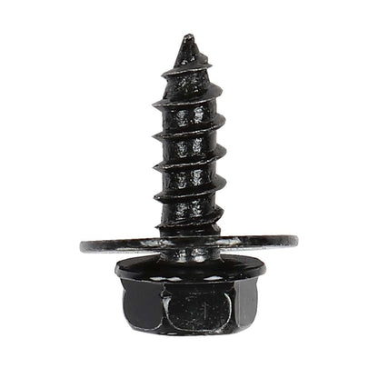 G-PLUS Splash Shield & Firewall Screws- M6.3 x 20mm Long- 10mm Hex- 20 pcs Screws Compatible with Most Models Black Iron
