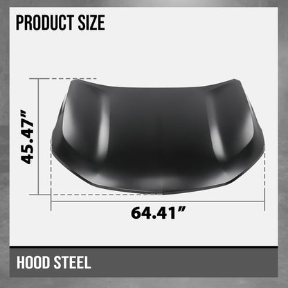 G-PLUS Front Hood Panel Compatible with Chevy Trax 2024-2025 42821409 Black