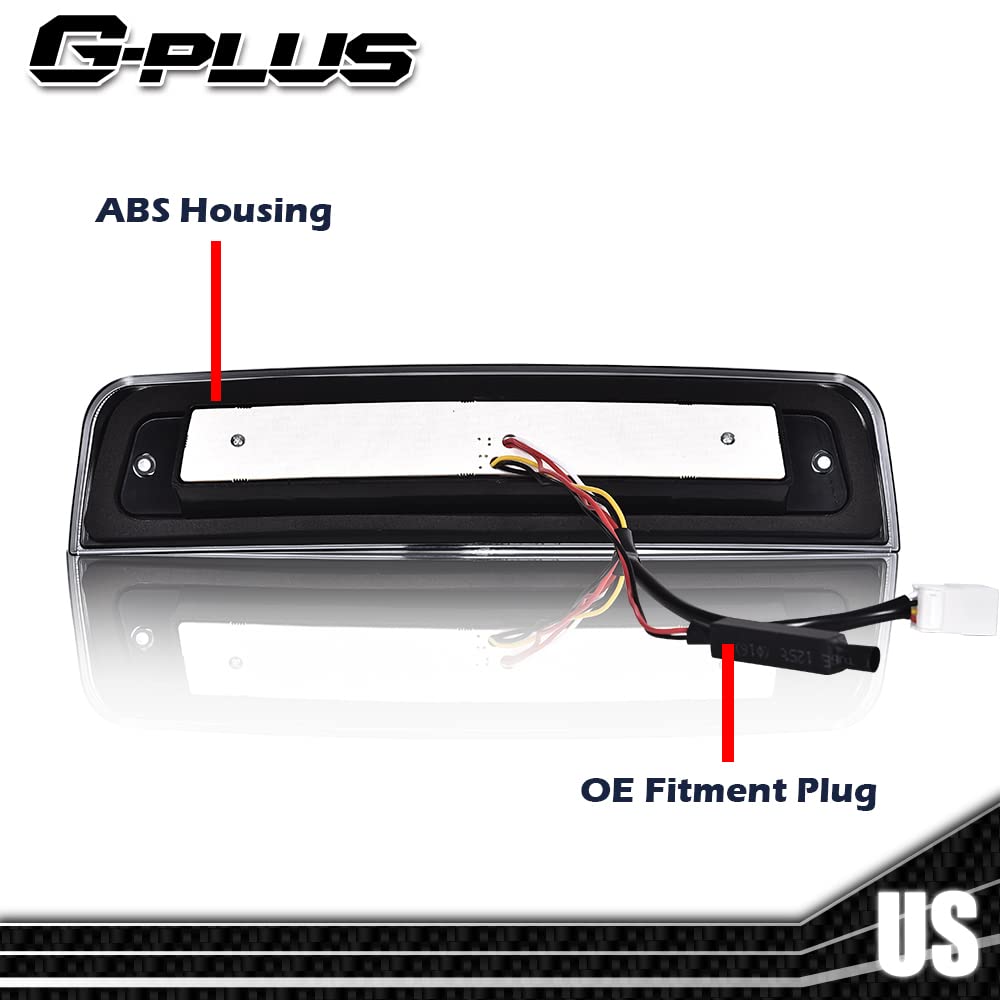 G-PLUS Truck Third 3rd Tail I Brake Light Cargo High Mount Stop Lamp Compatible With 2009-2010 Dodge Ram 1500 2010 Dodge Ram 2500 3500 2011-2017 Ram 1500 2500 3500