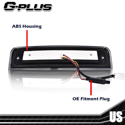 G-PLUS Truck Third 3rd Tail I Brake Light Cargo High Mount Stop Lamp Compatible With 2009-2010 Dodge Ram 1500 2010 Dodge Ram 2500 3500 2011-2017 Ram 1500 2500 3500
