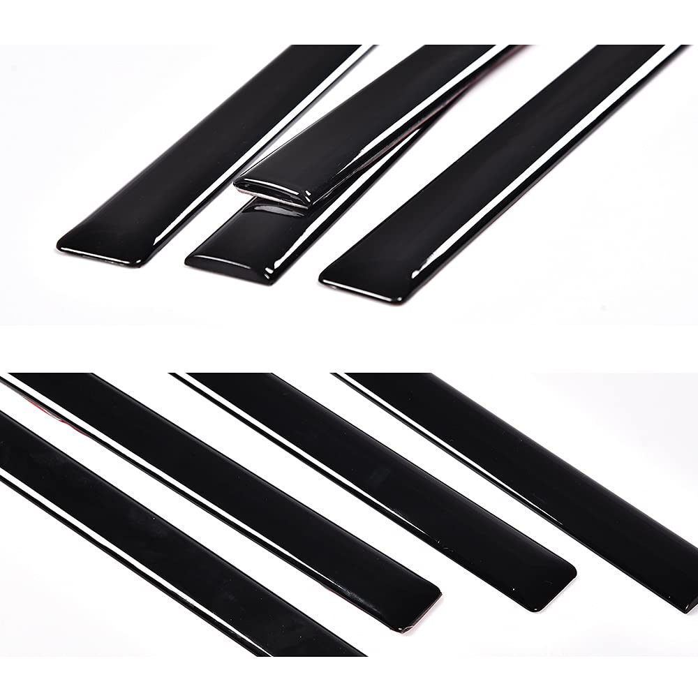 G-PLUS Body Side Molding Trim 1/18" Compatible with 2014-2018 Chevy Silverado/GMC Sierra Crew Cab,4pcs (Black)