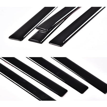 G-PLUS Body Side Molding Trim 1/18" Compatible with 2014-2018 Chevy Silverado/GMC Sierra Crew Cab,4pcs (Black)