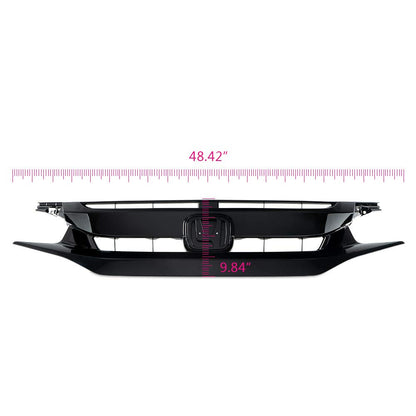 G-PLUS Front Bumper Upper Mesh Grill Compatible with 2019 2020 2021 Honda Civic