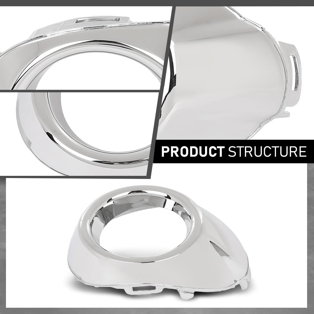 G-PLUS Left Fog Light Cover Trim Driving Lamp, Compatible with Ford Focus SE SEL Titanium Hatchback/Sedan 4-Door 2012-2014, Driver Side, CP9Z17E811C, FO1038117