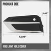 G-PLUS Fog Light Hole Cover Set Left & Right Side Compatible with Volvo XC60 2018 2019 2020 2021 31694538, 31694538-5 Chrome Black