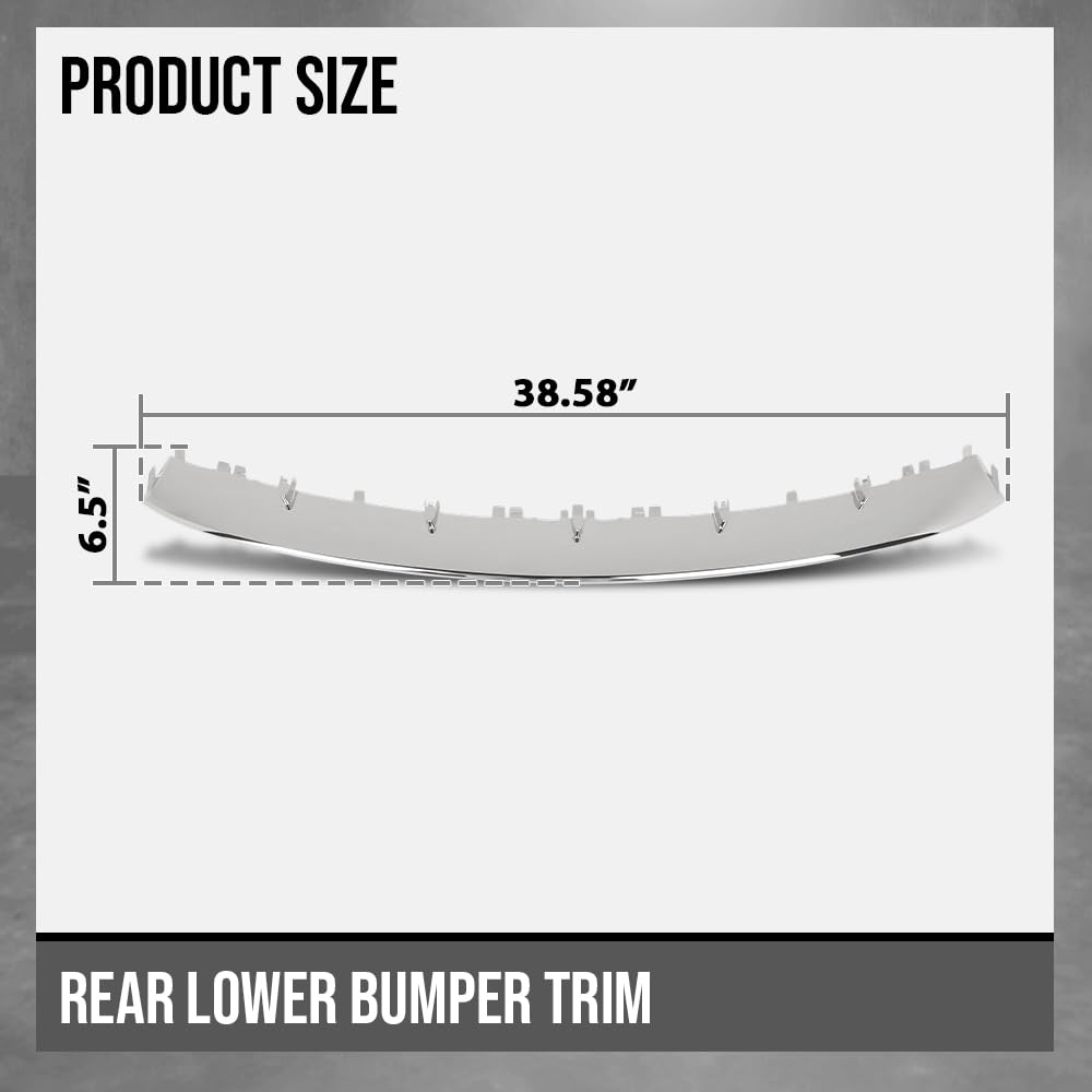 G-PLUS Rear Lower LH or RH Bumper Molding Trim Compatible with Benz CLA250 2014-2016 1178850023, MB1144139 Silver