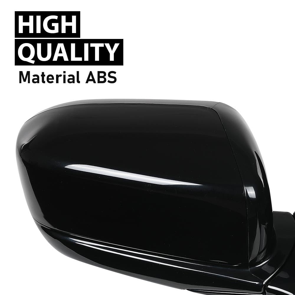 G-PLUS Power Mirror Right Passenger Side Compatible with Honda Accord 4-Door 2003-2007 Manual Folding 3-Pin HO1321152 76200SDAA13ZA Glossy Black