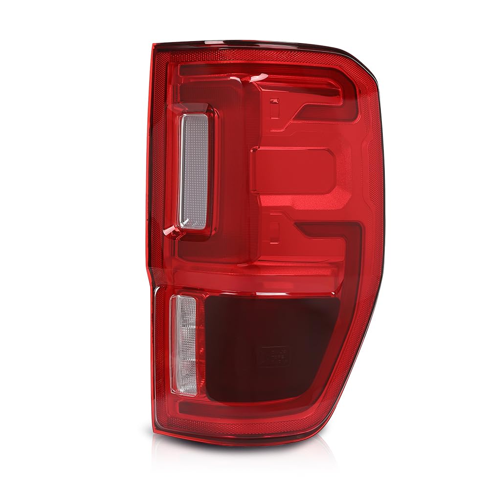 G-PLUS LED Tail Light Assembly Rear Brake Lamp w/Wiring Harness Right Side Compatible with Ford Ranger 2019-2023 with Blind Spots Models Red Lens KB3Z-13404-G Faros Traseros Luces Traseras
