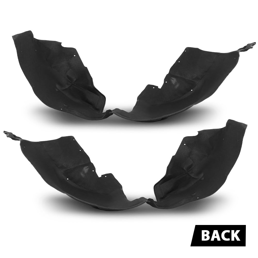 G-PLUS Fender Liner Inner Set Front Compatible with Cadillac XT5 2017-2023 GM1248276, GM1249276, 23395492, 23395493, 84088100, 84182806, 84182807 Black
