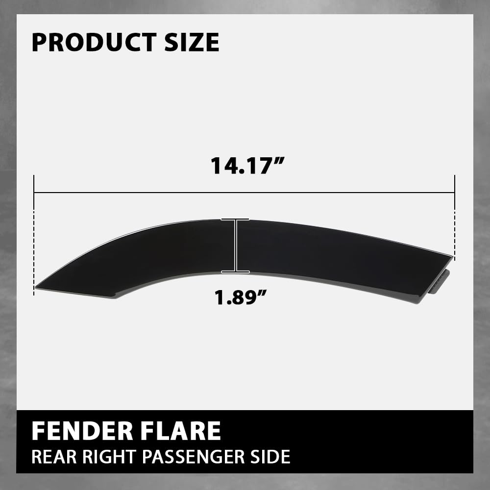 G-PLUS Right Rear Wheel Front Arch Compatible with Defender 90 110 2020-2023 Gloss Black