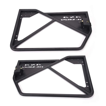 G-PLUS Steel Black Tubular Doors Compatible with Jeep Wrangler JK Unlimited 4 Doors 2007-2018 Front & Rear Tube Doors Without Mirror