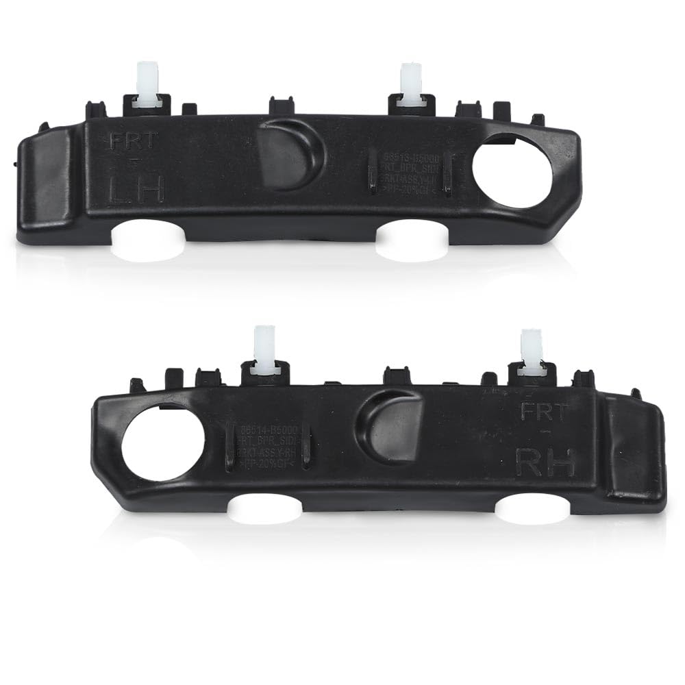 G-PLUS Front Bumper Bracket Left & Right Side Pair Compatible with Kia Forte, Forte5 & Forte Koup 2014 2015 2016 2017 2018 86513A7000, 86514A7000, KI1032102, KI1033102 Black Pair
