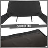 G-PLUS Soft Top Sailcloth w/Plastic Windows Fit Jeep Wrangler 1987-1995 with Factory Squared Style Upper Doors, Not Fit With Full Doors or Upper Doors Rounded Like Full Doors 9870215, 9870217 Black