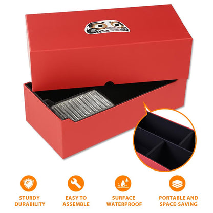G-PLUS Coin Slabs Storage Box INTERCEPT Shield for 50 Certified Coins Holders (Red)